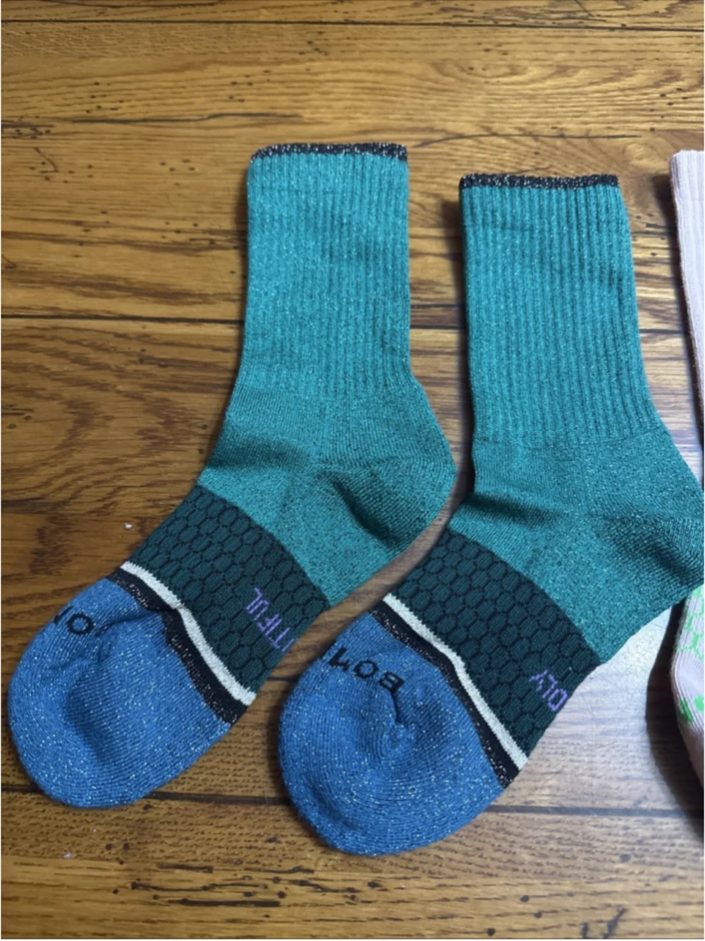 Bombas Wicked , And Pink Calf Socks Size Youth New (other)